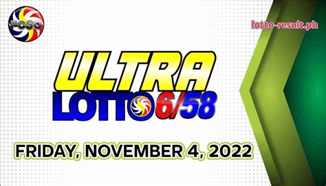 Lotto results for November 4, 2022 .